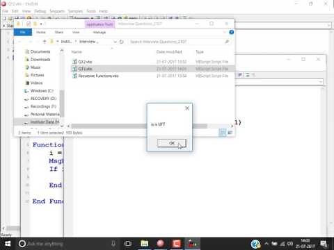 UFT Interview Questions Part1