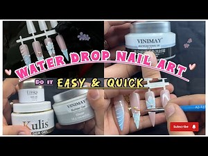 💧 Water Drop Nail Art Tutorial | Quick & Easy Step by Step 💅