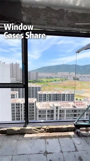 The complete process of installing large glass panels.