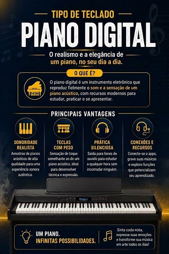 TIPO DE TECLADO: PIANO DIGITAL