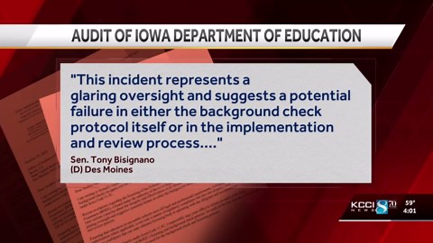 Iowa auditor to review education department's licensing procedures after Ian Roberts arrest