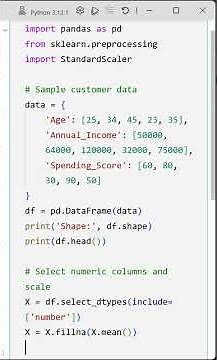 02 Data Preparation and Feature Scaling with StandardScaler for Clustering