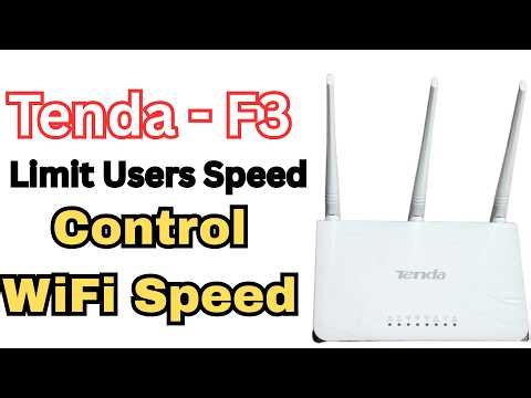 Tenda F3 Router Bandwidth Control Setup | Limit WIFI Speed Per User | Control Internet Speed Easily