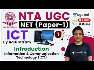 NTA UGC NET 2020 (Paper-1) | ICT by Aditi Ma'am | Information & Communication Technology (ICT) Intro