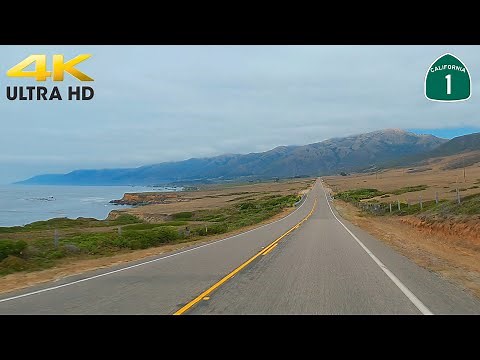 California Coastal Mountain Driving 4K | San Luis Obispo & San Simeon | California Route 1