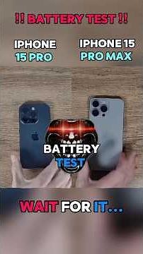 ⚡☠️ IPHONE 15 PRO VS IPHONE 15 PRO MAX BATTERY TEST!!