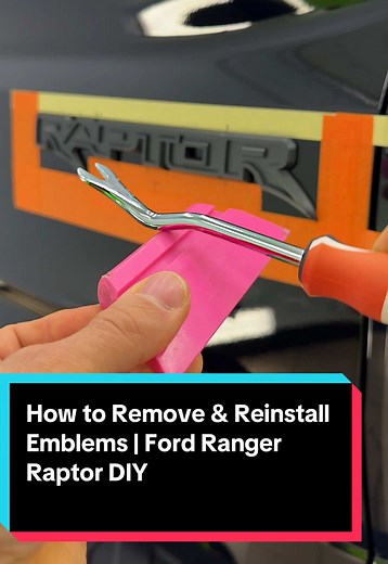 How to Remove & Reinstall Emblems | Ford Ranger Raptor DIY In this detailed tutorial, we show the complete, safe process of how to remove, wrap, and perfectly reinstall the rear Raptor emblem on a Ford Ranger Raptor. Whether you’re wrapping, color-changing, or swapping badges, this painter’s tape template trick guarantees the emblem goes back in the exact same spot — millimeter perfect every time. 📋 Step-by-step process: 📍 Identify the rear Raptor letters on the right side of the trunk lid 🧵 