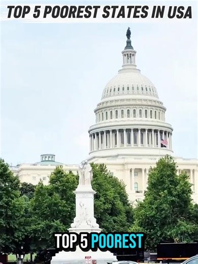 Top 5 Poorest States in the USA 🇺🇸---