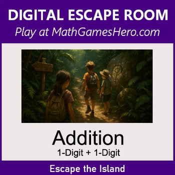 1-Digit Addition | Digital Math Escape Room Game