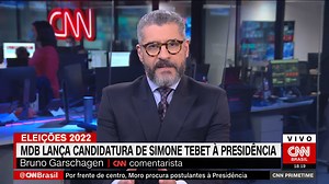 4.2K views · 132 reactions | MDB lançou a candidatura da senadora Simone Tebet (MS) à Presidência. Senadora é a primeira mulher a entrar na disputa para 2022. O comentarista da CNN Bruno Garschagen avalia a entrada de Tebet na disputa pelo Planalto #CNNBrasilPrimeTime | CNNBrasil | Facebook