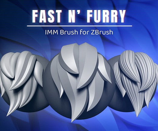 ArtStation - Fast N' Furry IMM Brush for ZBrush 2022 | Brushes