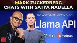 1.6K views | #Meta introduces #LlamaAPI; #Nadella says as much as 30% of #Microsoft code is written by #AI 蓮 https://tinyurl.com/2a6ols33 | The Economic Times | Facebook