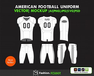 Football Jersey Mockup: Vector Tech Pack, Flat Sketch (AI, SVG, PNG) - Etsy