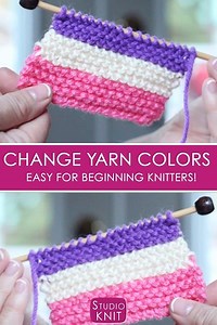 5.5K views · 166 reactions | Changing colors is so much easier than I thought! Learn to Change Yarn Colors While Knitting for Beginning Knitters with Studio Knit. WATCH FULL VIDEO https://www.studioknitsf.com/how-to-change-yarn-colors-while-knitting/ | Studio Knit | Facebook