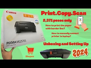 Unboxing and Setting up the Cheapest Printer MG2570S Canon Printer // How to print with border line