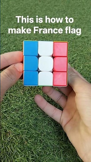 how to make France flag in Rubik's cube 3x3 #france #rubikscube