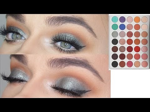 Turquoise Eyeshadow Makeup Tutorial, Morphe X Jaclyn Hill Palette