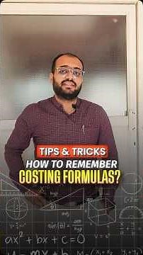 How to Remember Costing Formulas Easily 🔥 Best Tips & Tricks #studymotivation