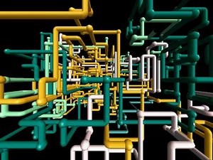 3D Pipes Screensaver (High Quality)
