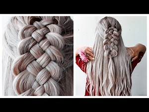 DIY 5 Strand Dutch Braid Half Up Hairstyle Tutorial by Another Braid