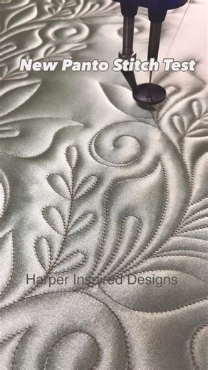 Harper Longarm Quilting on Instagram: "Just a delicate vine E2E pantograph with soft swirls that nests from row to row. ‘Harvest’ On my website: harperdesigns.ca #harperlongarmquilting #longarmquiltersofinstagram #e2e #pantograph #edgetoedgequilting #harperinspireddesigns #longarmquilting"
