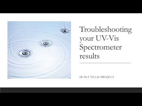 Troubleshooting your UV Vis Spectrophotometer results
