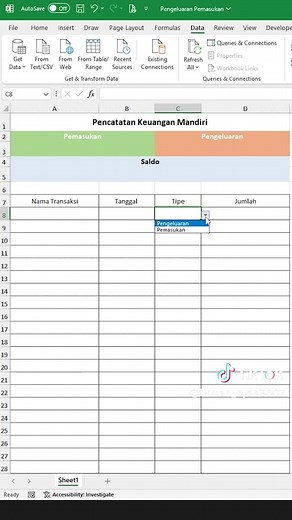 Panduan Pencatatan Pemasukan dan Pengeluaran di Excel