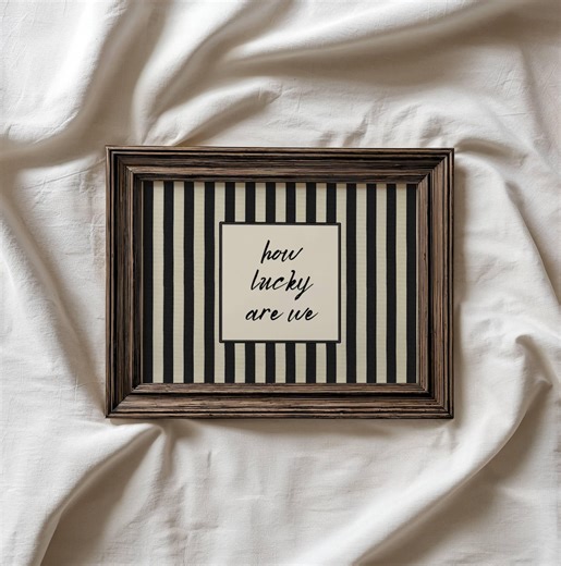 How Lucky Are We Script Print, Modernes Bauernhaus Eingangsbereich Art (Digitaler Download) - Etsy.de