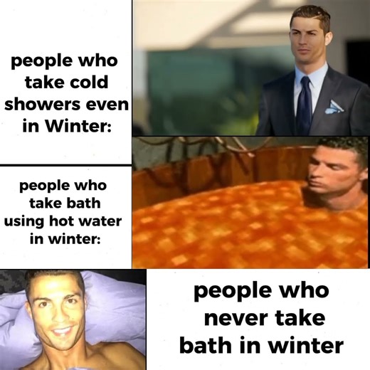 bath 🤓👍.. #viral #meme #funny #relatable #cr7