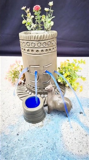 amazing clay arts#diy mitti clay miniature water house trending#short#mittirbari handmade#viralvideo