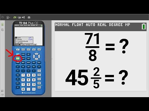 Converting Improper Fractions into Mixed Number Fractions TI 84 Plus CE