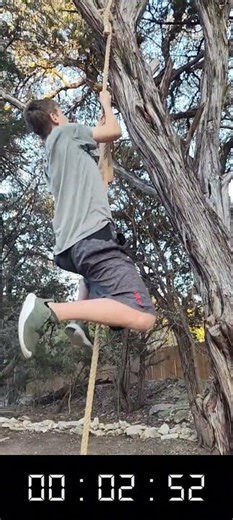 How fast can I climb this rope??? #climbing #challenge #rope