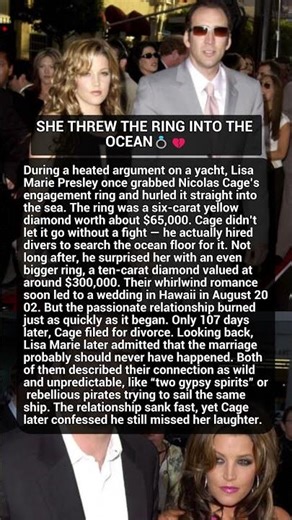 SHE THREW THE RING INTO THE OCEAN💍💔