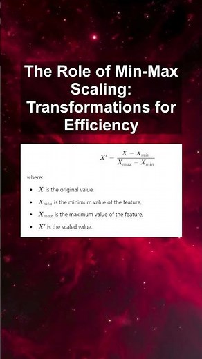 The Role of Min-Max Scaling: Transformations for Efficiency #ai #artificialintelligence Role Minmax