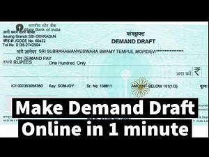 Demand Draft Online Kaise Banta Hai - Issue Demand Draft Online SBI | DD Kaise Banaye