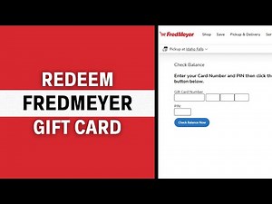 How to Redeem Fred Meyer Gift Card Online