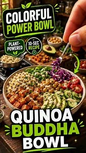 🍲 Quinoa Buddha Bowl Plant Based Meals Healthy Dinner Recipe for Weight Loss #healthyrecipes