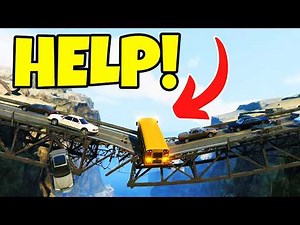 Bridge COLLAPSES with Cars STUCK On It! – BeamNG