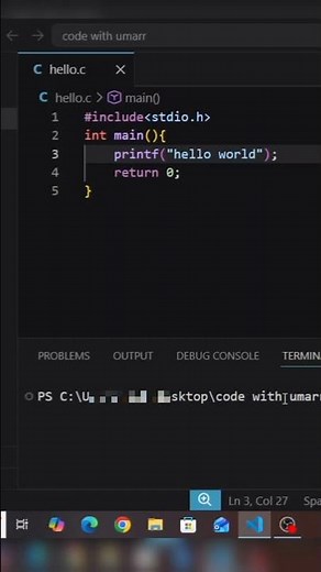 how to print text in terminal using C language _ complete begginer guide ✨