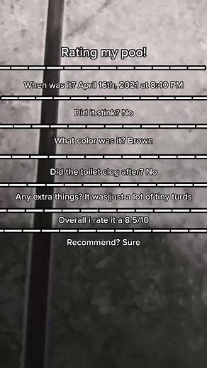 Rating my poop :) on TikTok