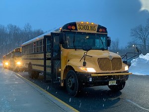 Snowy Morning School Buses - February 5