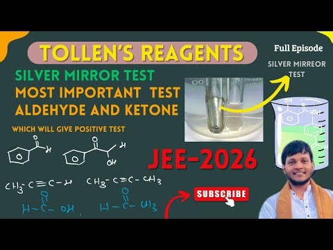 Tollens test in organic chemistry I Tollens reagent test I aldehyde & ketone IJEE2026 JEE2027 #iit