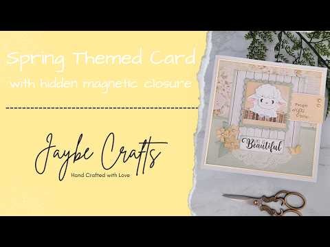 Spring Themed Card with hidden magnetic closure