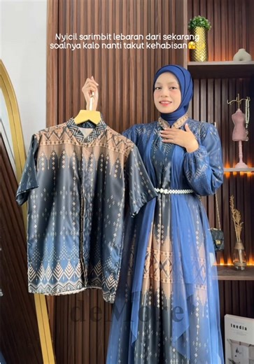 Sarimbit yg look mewah tapi gk too much😍💙 #RamadhanEkstraSeru #Sarimbit2026 #gamislebaran #inspirasioutfit #RamadhanVibes