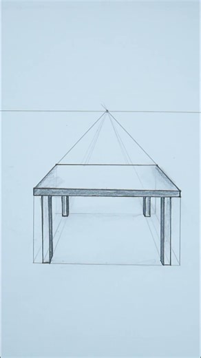Draw realistic tables with perspective #tutorial #art #shorts