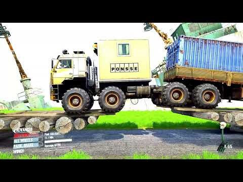 Spintires MudRunner: Mod Truck Battles the Deadliest Bumpy Road – Driver Skills Test