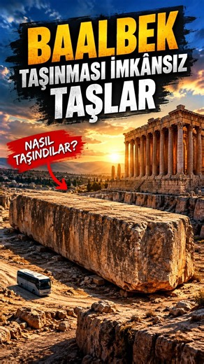 Modern Vinçlerin Bile Kaldıramadığı Antik Sır: Baalbek! 🏛️ #shorts