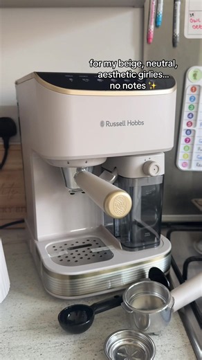 Beige Neutral Kitchen Set: Kettle, Toaster & Coffee Machine
