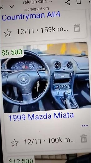 1999 Mazda Miata 100k 5,500 nice car