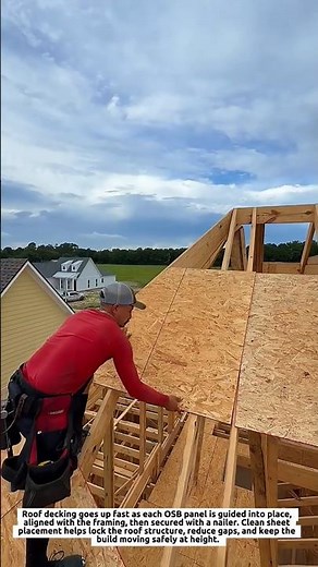High Roof Sheathing Install